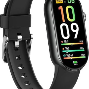FITVII Ole Fitness Tracker, 1.6'' AMOLED Fitness Watch with 24/7 Heart Rate and Blood Pressure Monitor, Blood Oxygen Sleep Tracking Step Calories Counter IP68 Waterproof Activity Tracker for Women Men