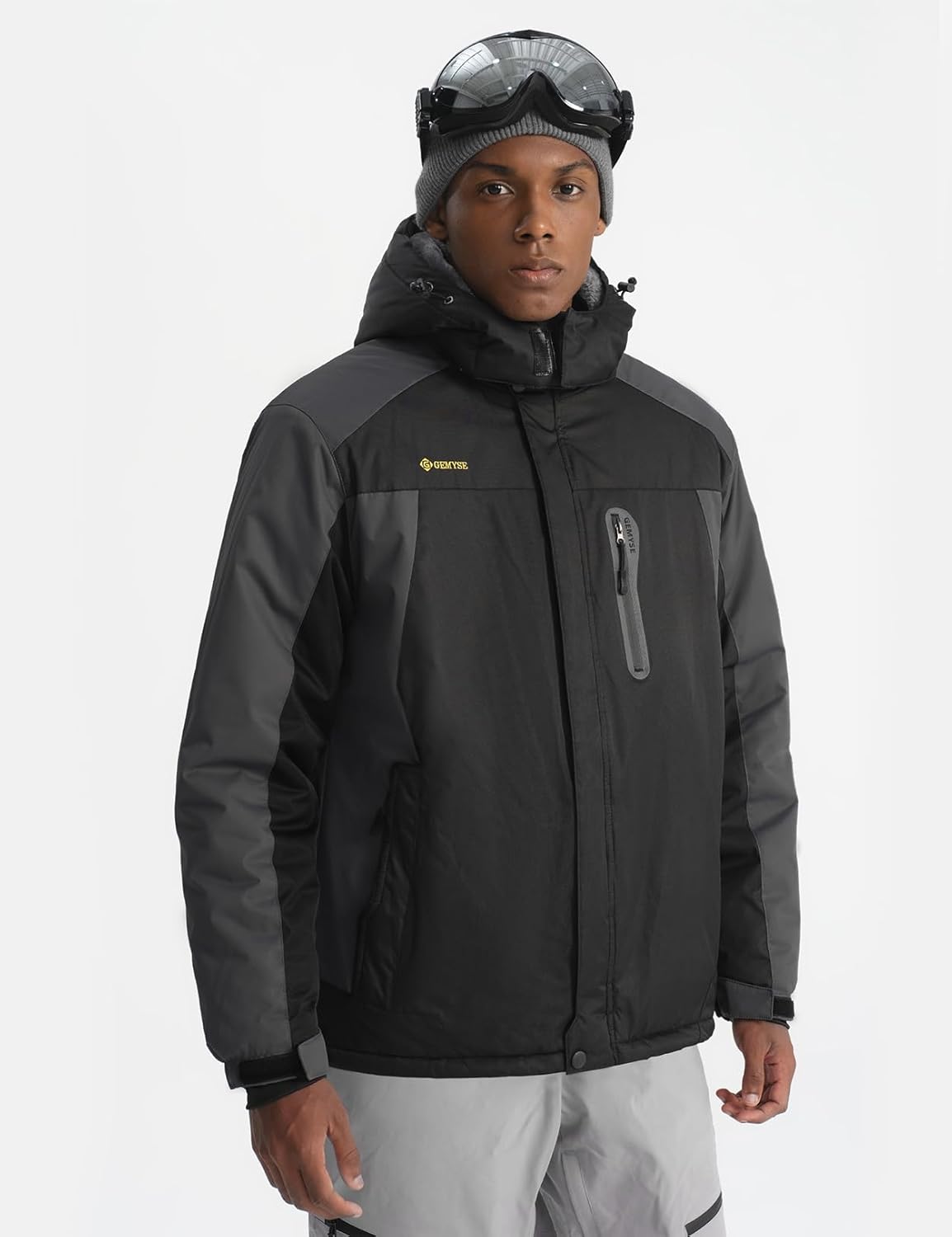 Men's Ski Snow Jacket Warm Winter Waterproof Coat Snowboard Rain Jacket Hooded Windproof Windbreaker - Image 2