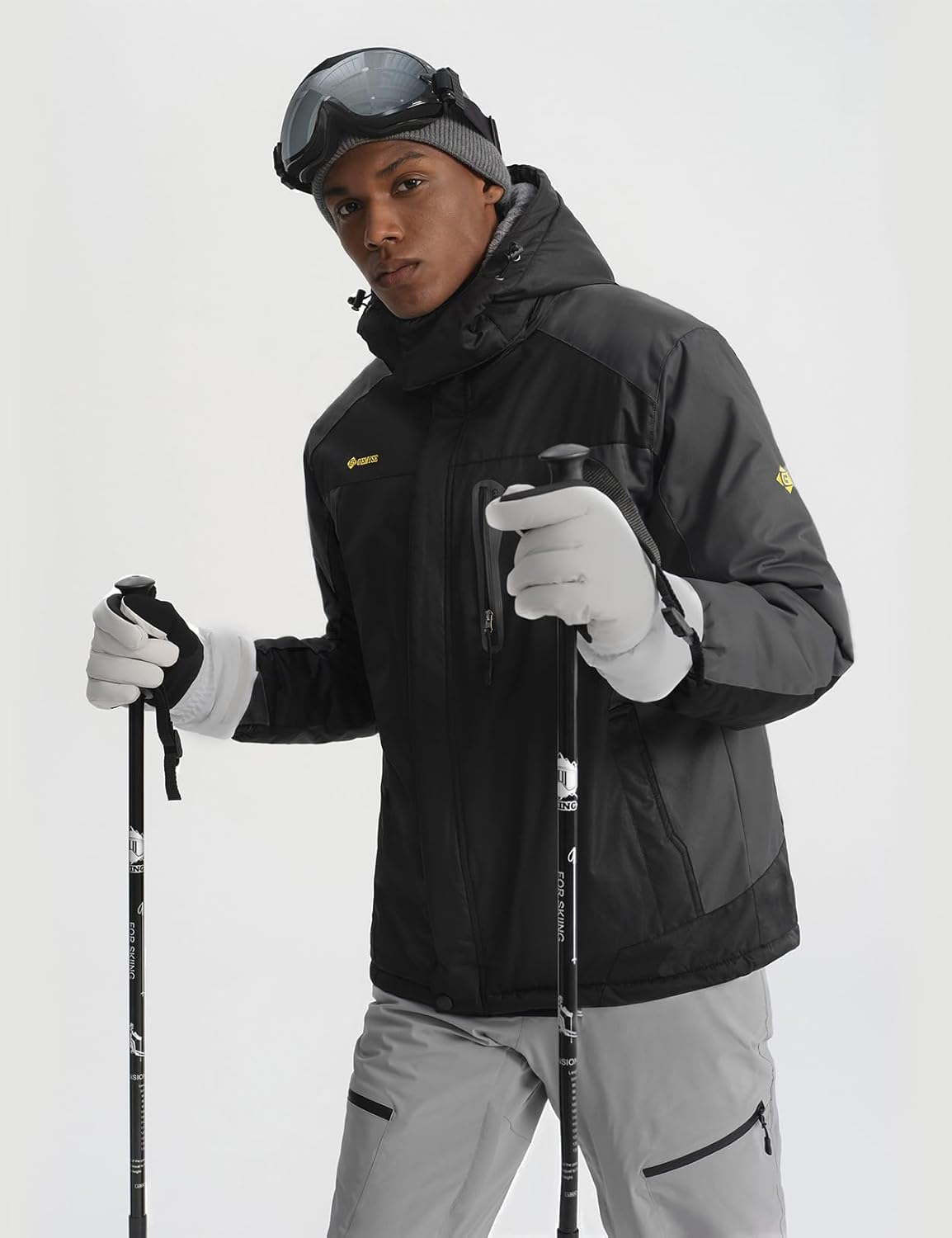 Men's Ski Snow Jacket Warm Winter Waterproof Coat Snowboard Rain Jacket Hooded Windproof Windbreaker - Image 4