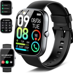 Smart Watch for Men Women, 1.91"HD Screen Smartwatch Fitness Tracker(Answer/Make Call), Heart Rate/Sleep Monitor, SpO2, Watches for Men IP68 Waterproof,110+ Sport Mode Step Counter for Android IOS